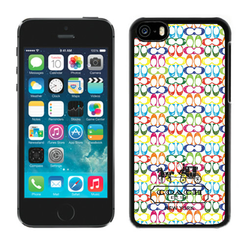 Coach Logo Multicolor iPhone 5C Cases DRA - Click Image to Close